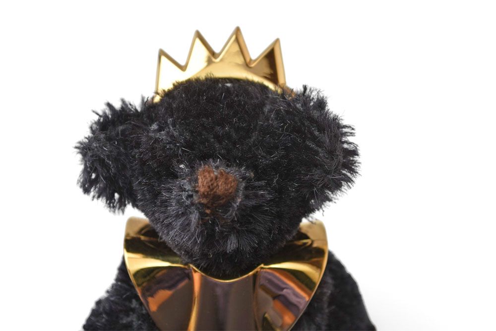 Prada Key Ring Key Holder Bear Trick Lucky Star Robot Black Gold — view 6