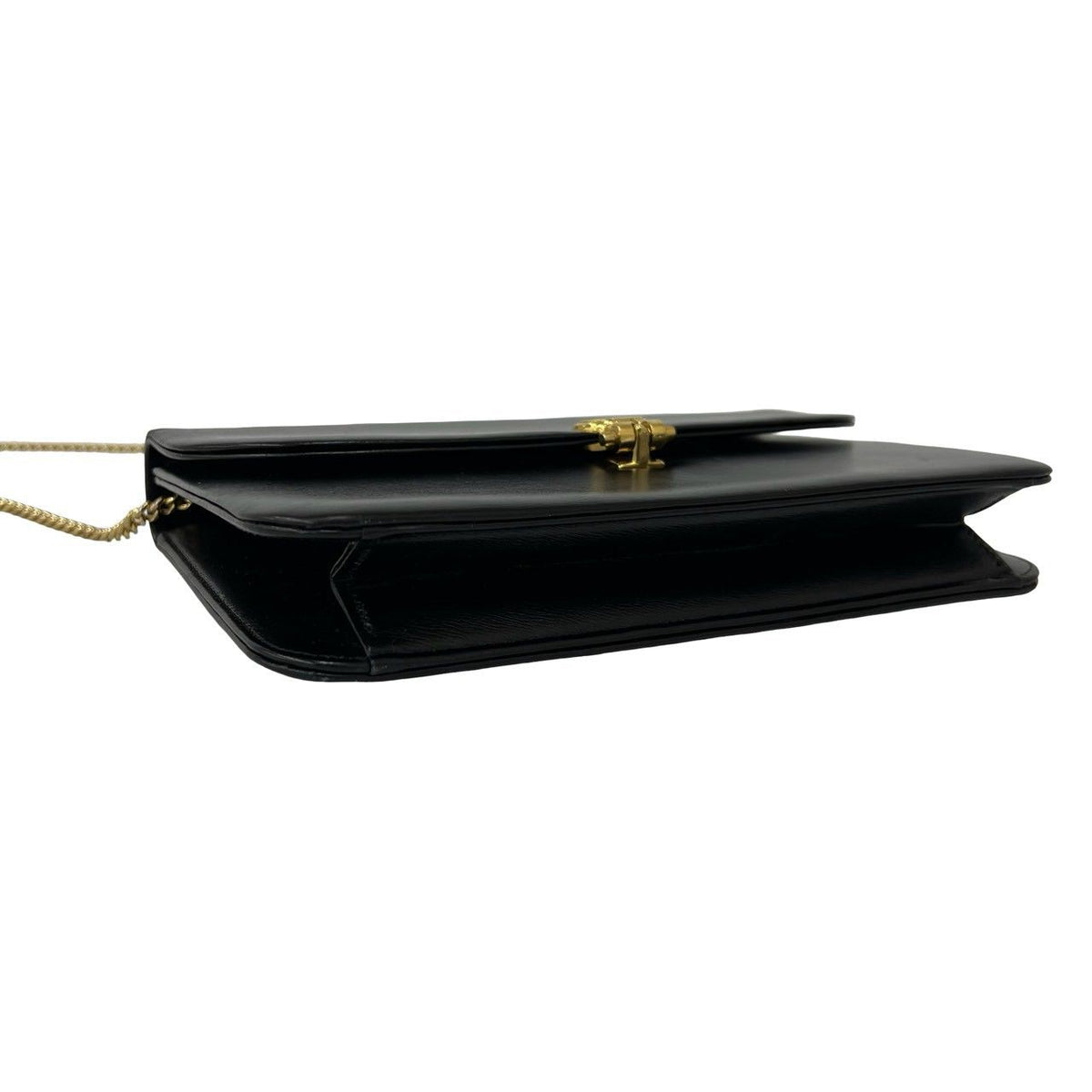 Dior Vintage CD Logo Leather 2-Way Chain Shoulder Bag Black — view 7