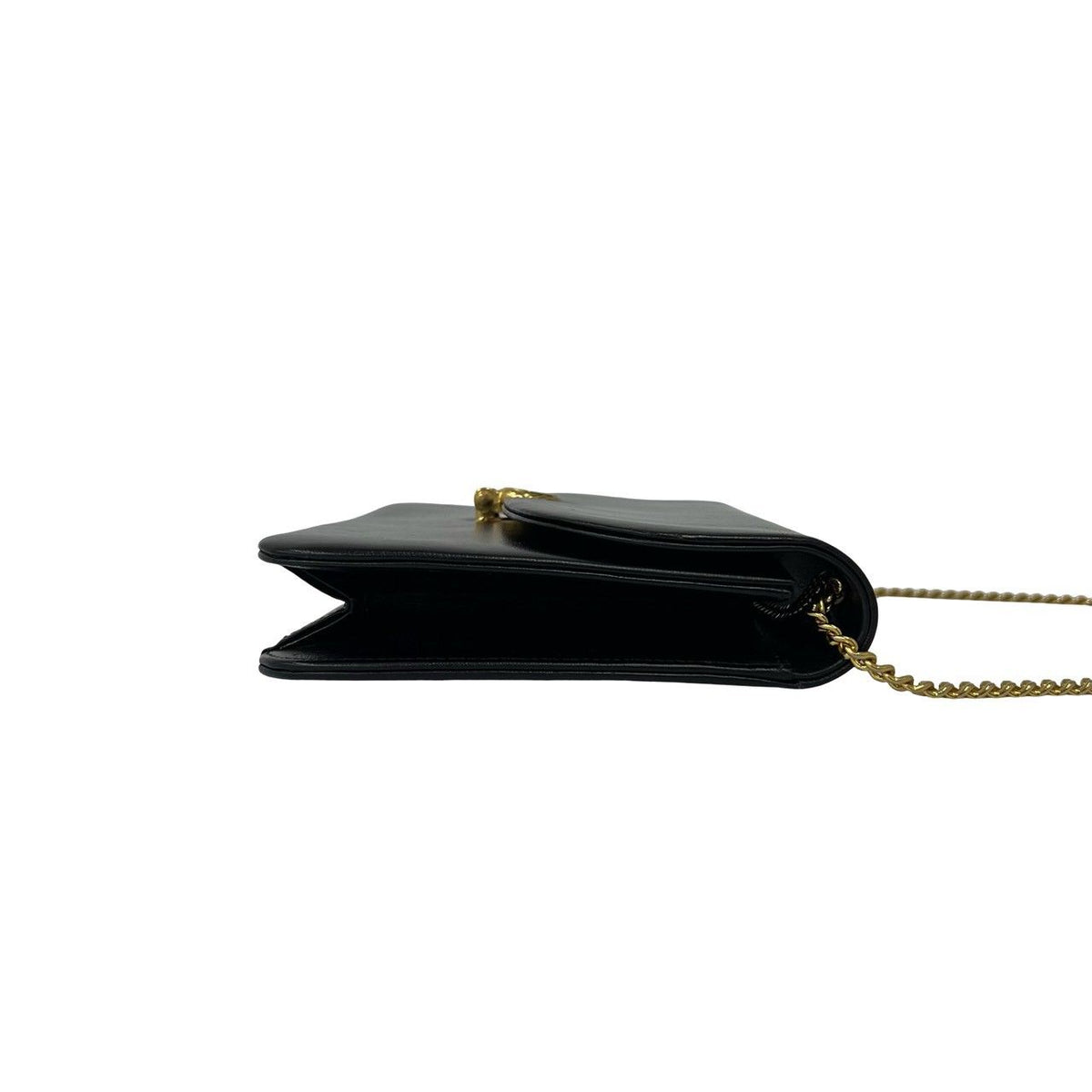 Dior Vintage CD Logo Leather 2-Way Chain Shoulder Bag Black — view 6