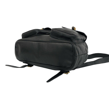 Gucci Vintage Bamboo Leather Backpack Black — view 8