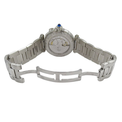 Cartier Watch Pasha Grid Date Automatic Stainless Steel Silver Back Sketch — view 4
