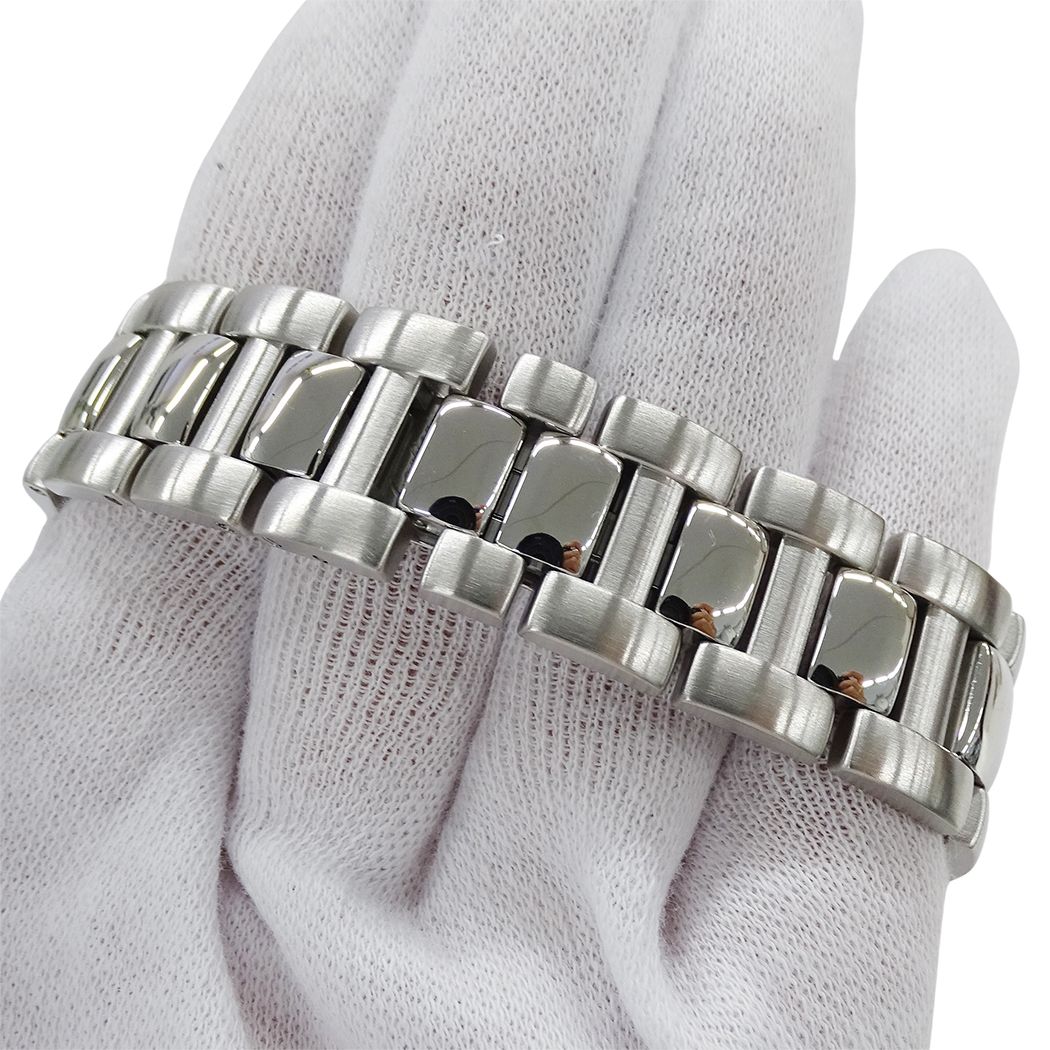 Cartier Watch Pasha Grid Date Automatic Stainless Steel Silver Back Sketch — view 5