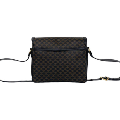Celine Vintage Macadam Blason Pattern Triomphe Leather Shoulder Bag Pochette — view 3