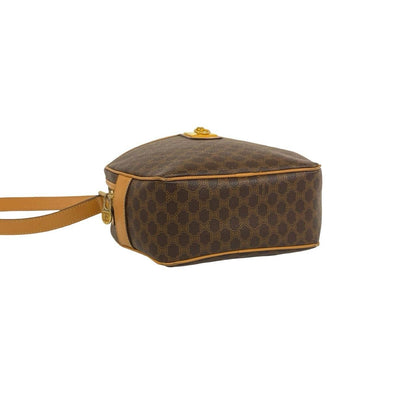Celine Vintage Macadam Blason Pattern Triomphe Logo Ring Leather Shoulder Bag — view 7