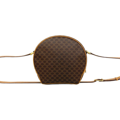 Celine Vintage Macadam Blason Pattern Triomphe Logo Ring Leather Shoulder Bag — view 3