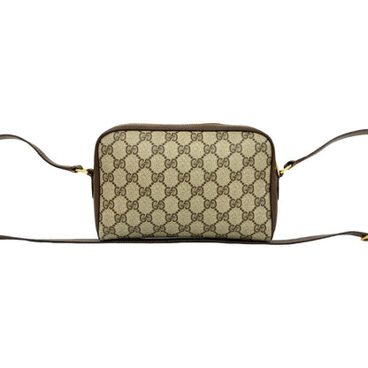 Gucci Vintage Sherry Line GG Pattern Logo Leather Shoulder Bag Pochette Brown — view 3