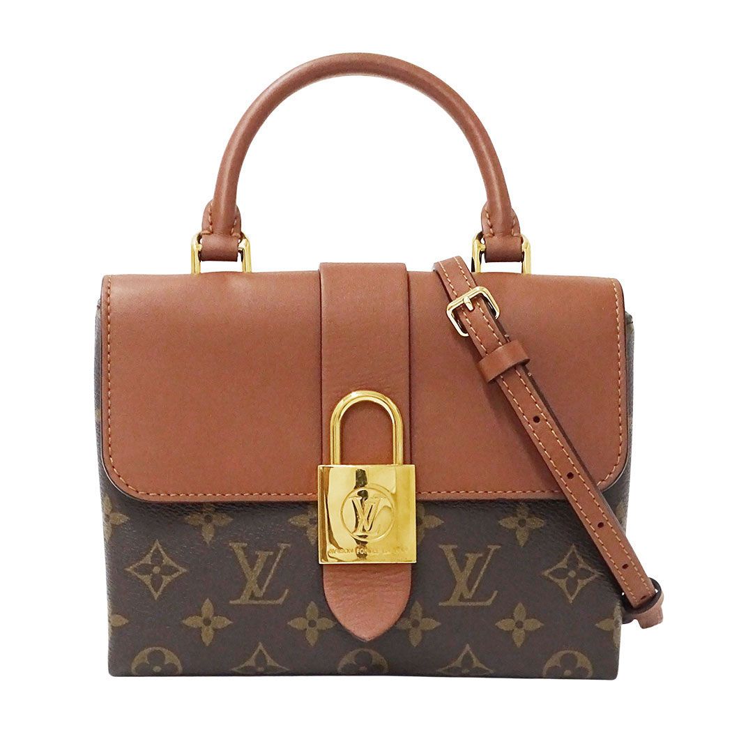 Louis Vuitton 2-Way Shoulder Bag Monogram Canvas Locky BB Brown Handle Small