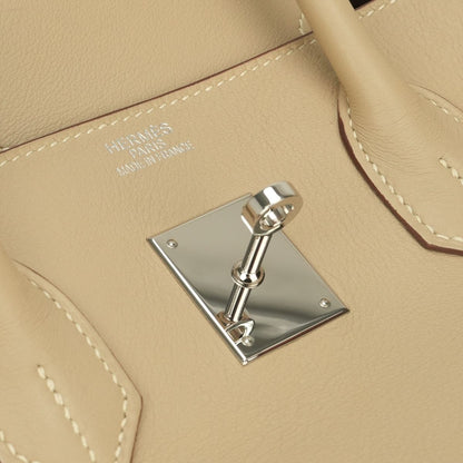 Hermes Birkin 35 Tote Swift Parchemin White Beige Silver Handbag Veau — view 8