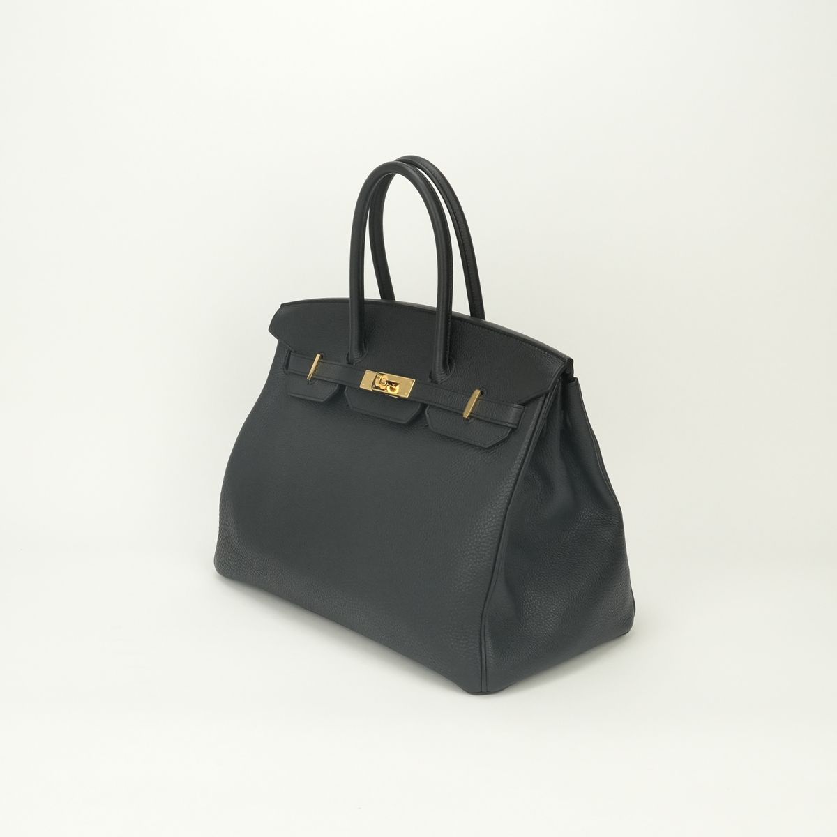 Hermes Birkin 35 Tote Bag Togo Noir Black Gold — view 2