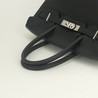 Hermes Birkin 30 Tote Bag Taurillon Clemence Noir Black Silver — view 4
