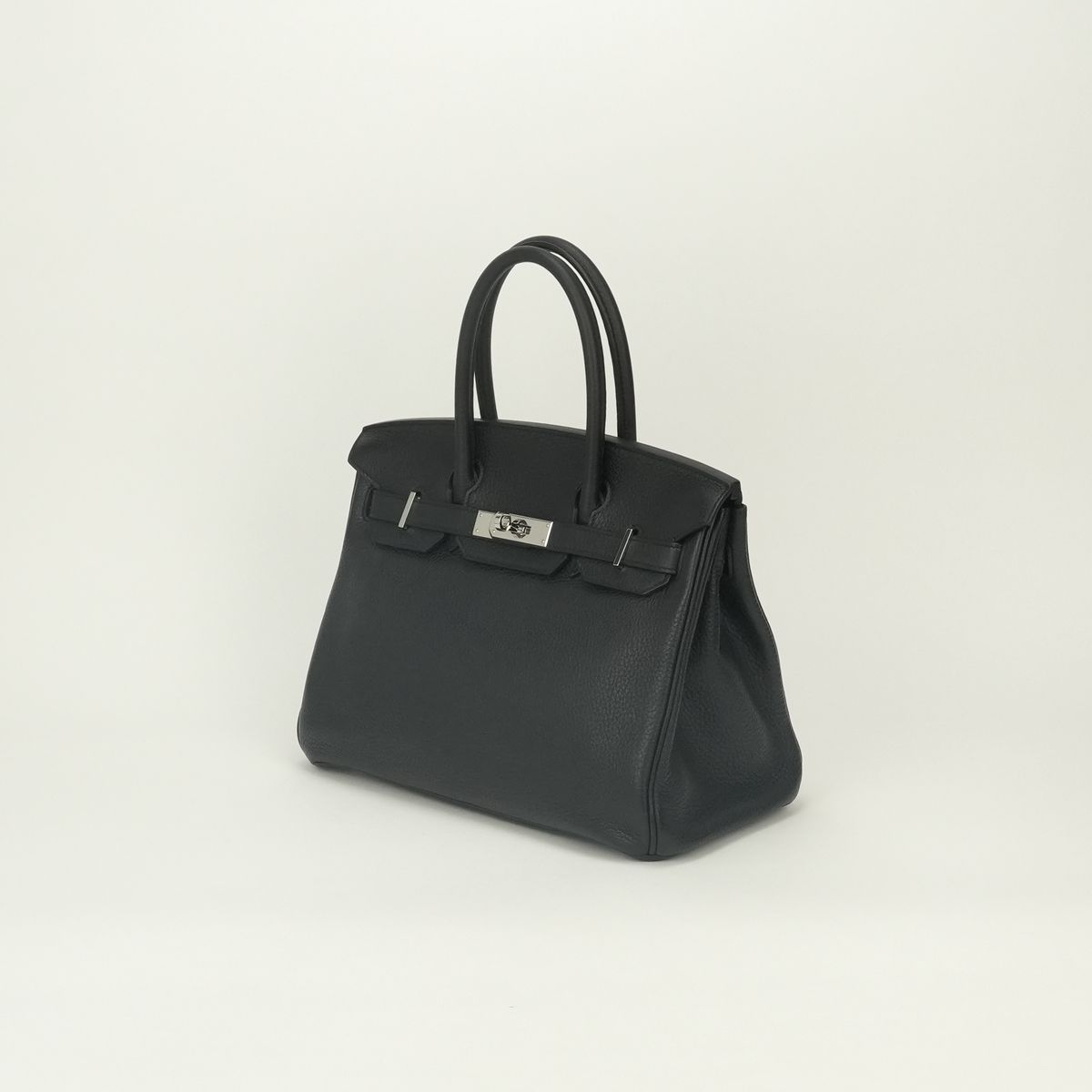 Hermes Birkin 30 Tote Bag Taurillon Clemence Noir Black Silver — view 2