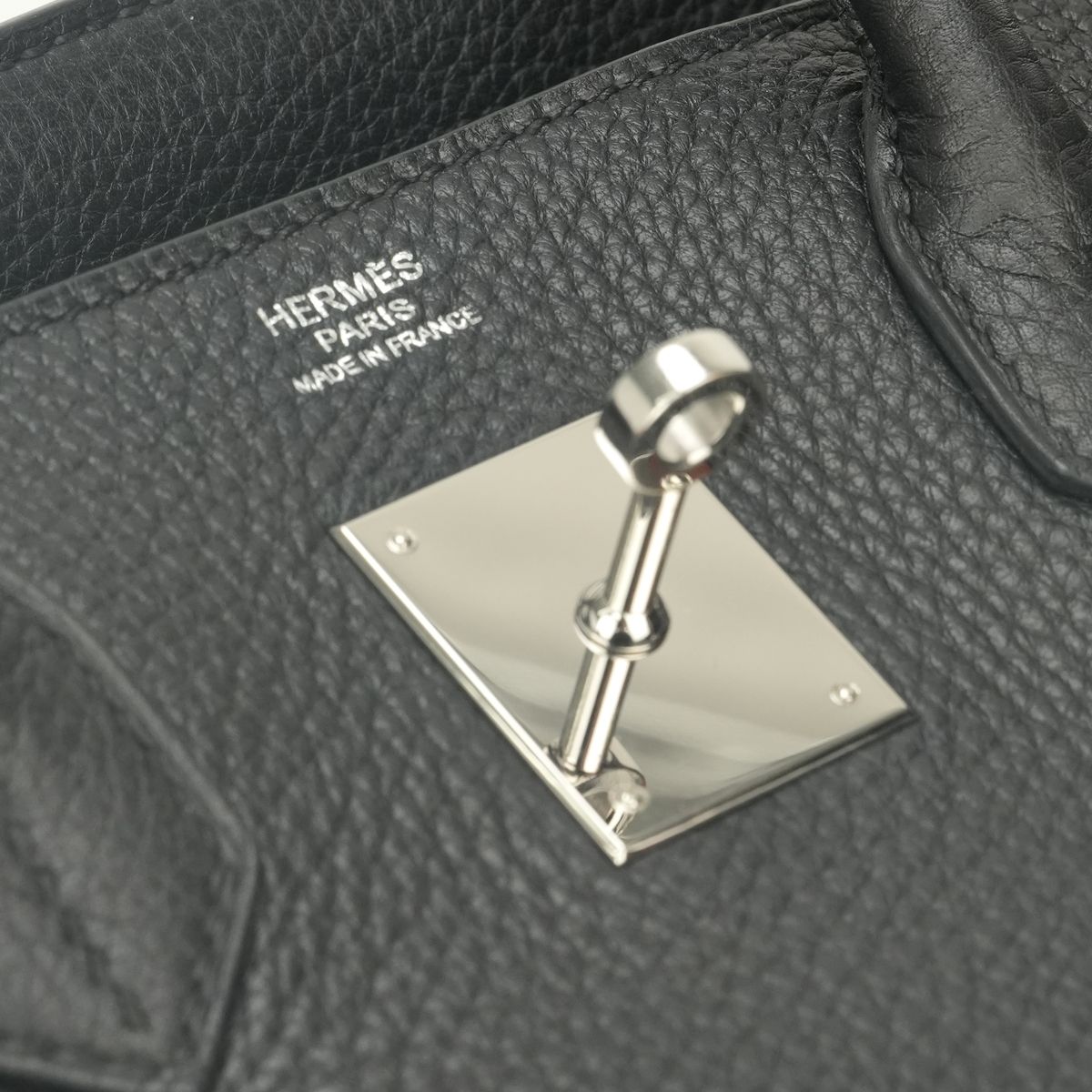 Hermes Birkin 30 Tote Bag Taurillon Clemence Noir Black Silver — view 8