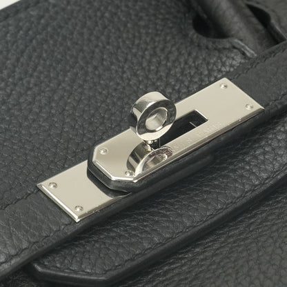 Hermes Birkin 30 Tote Bag Taurillon Clemence Noir Black Silver — view 7