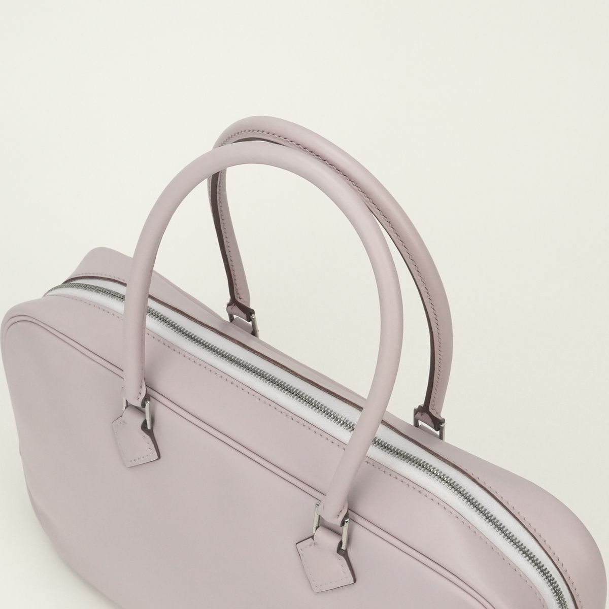 Hermes Plume Tote Boxnepearl Lilac Lilas Purple Silver Handbag — view 4