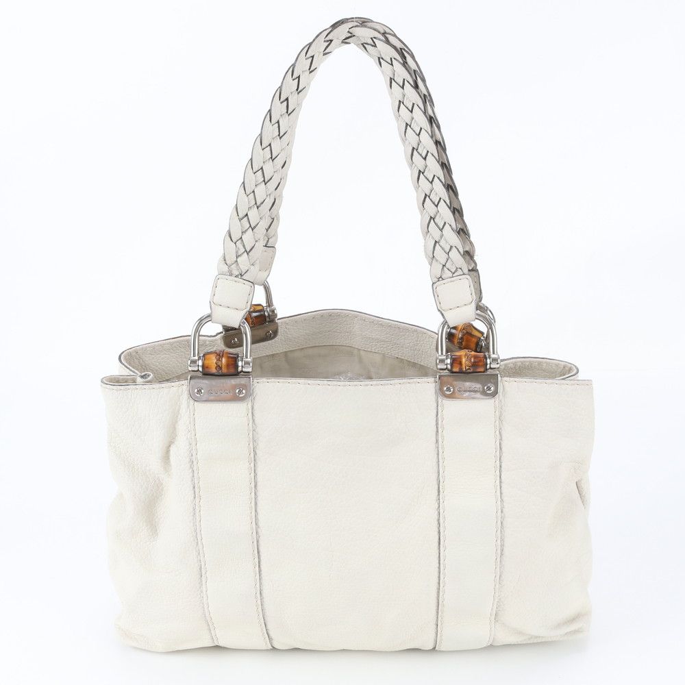 Gucci Bamboo Leather Tote Bag Shoulder — view 3