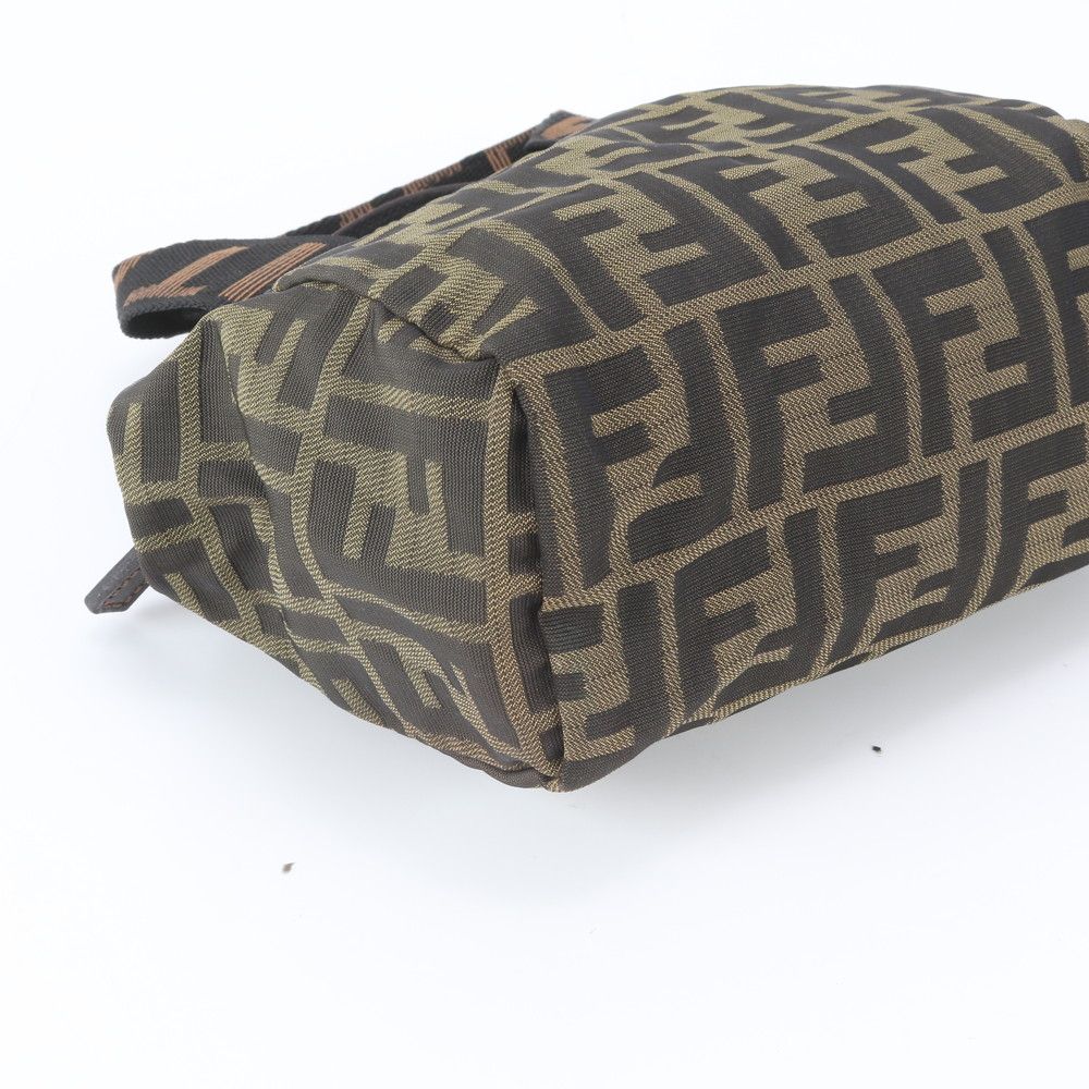 Fendi FF Zucca Leather Handbag Tote Brown — view 5