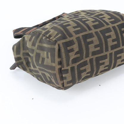 Fendi FF Zucca Leather Handbag Tote Brown — view 5