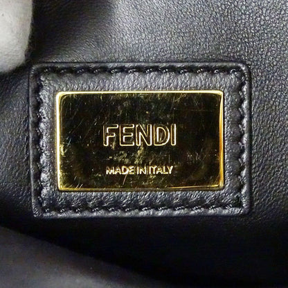 Fendi 2-Way Shoulder Bag Leather Peekaboo Regular Black Handle Simple — view 8