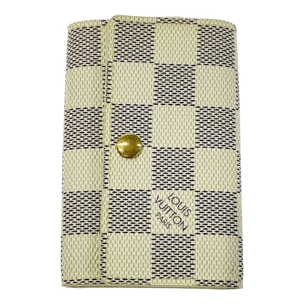 Louis Vuitton Damier Azur Canvas Multicles 6 Key Case White Key Holder
