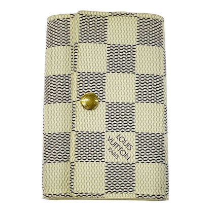 Louis Vuitton Damier Azur Canvas Multicles 6 Key Case White Key Holder