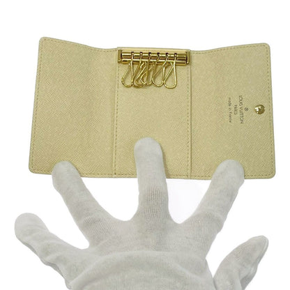 Louis Vuitton Damier Azur Canvas Multicles 6 Key Case White Key Holder — view 5