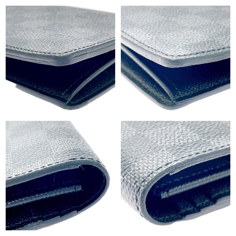 Louis Vuitton Damier Graphite Canvas Portefeuille Brazza Wallet Black — view 7