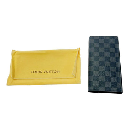 Louis Vuitton Damier Graphite Canvas Portefeuille Brazza Wallet Black