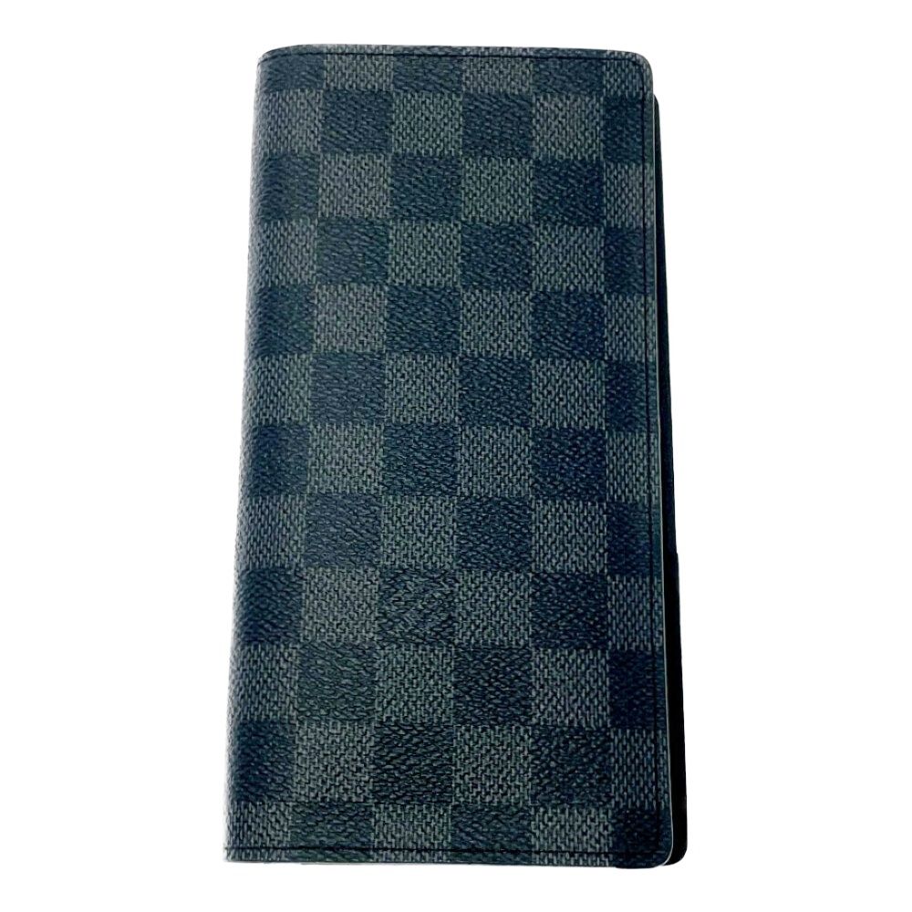 Louis Vuitton Damier Graphite Canvas Portefeuille Brazza Wallet Black — view 2