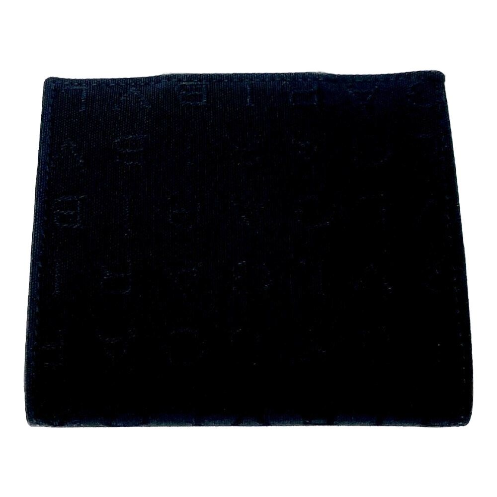 Bvlgari Canvas Leather Snap Logomania Bifold Wallet Black — view 5