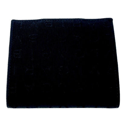 Bvlgari Canvas Leather Snap Logomania Bifold Wallet Black — view 5