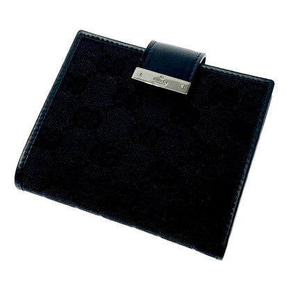 Gucci GG Canvas Leather Bifold Wallet Black — view 4