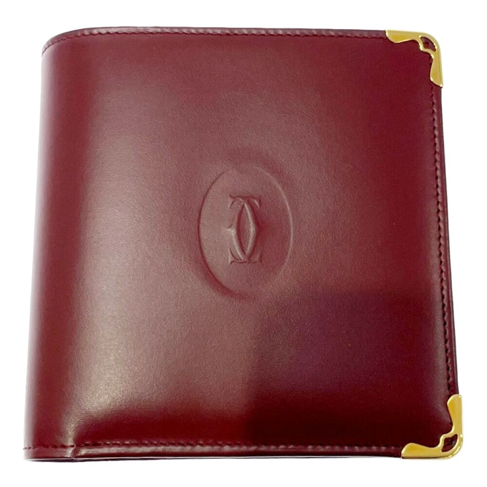 Cartier Calfskin Must Line Bifold Wallet Bordeaux — view 2