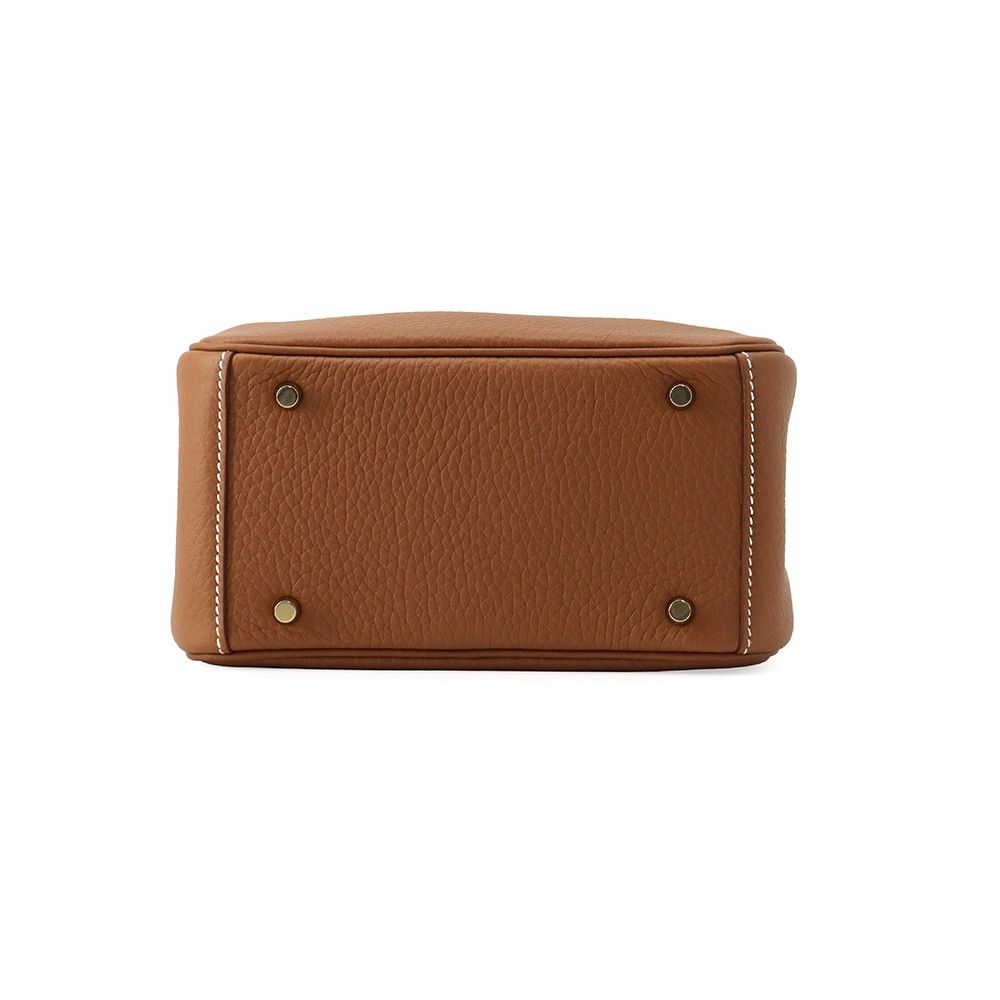 Hermes Handbag Lindy Mini Gold Taurillon Clemence 2-Way — view 3