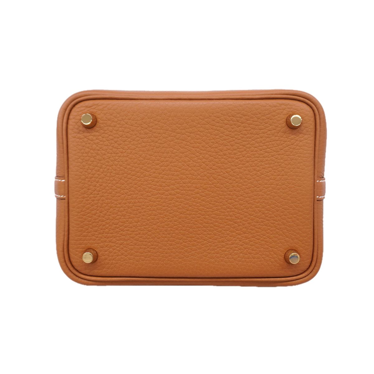 Hermes Handbag Picotin Lock PM Taurillon Clemence Gold — view 3