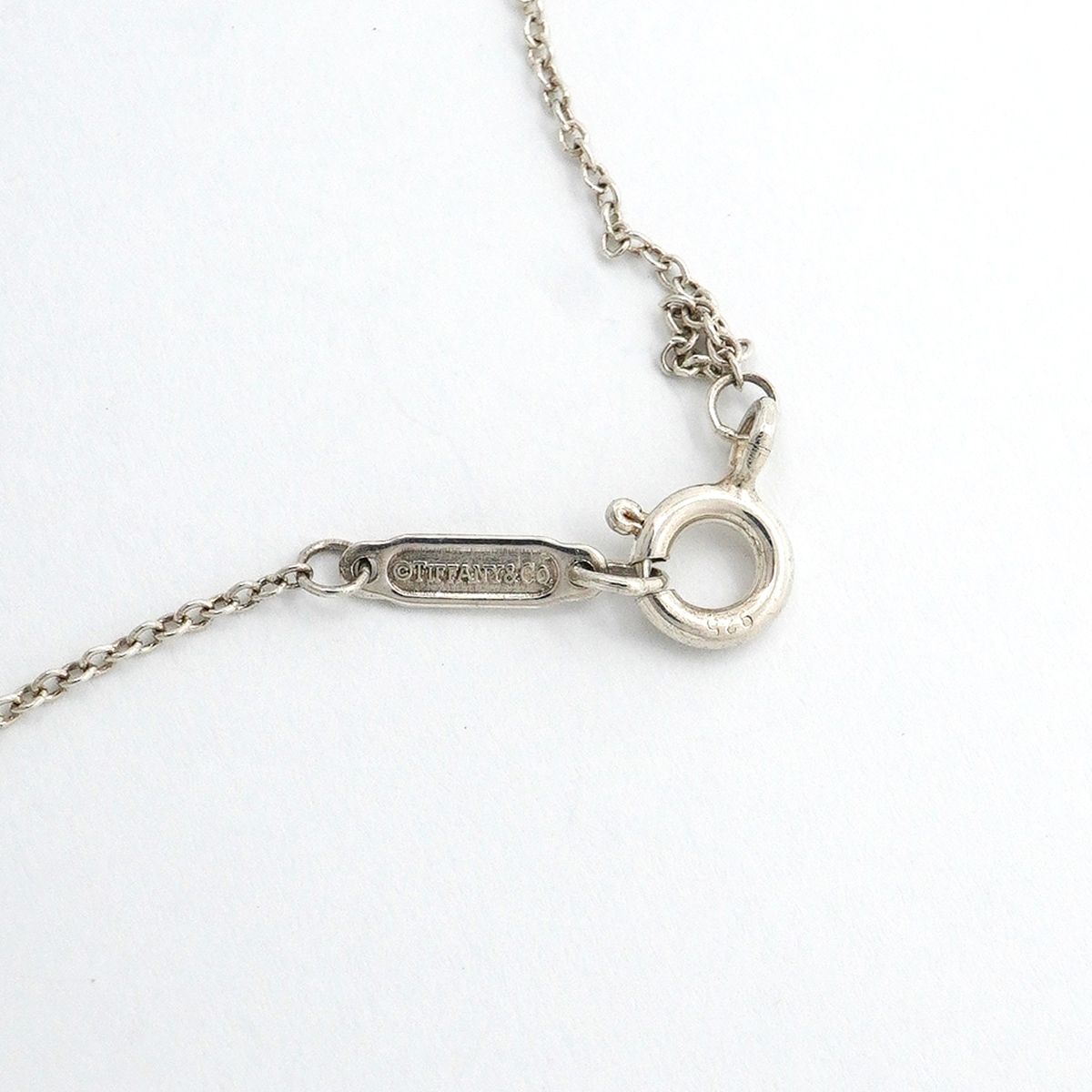 Tiffany & Co Necklace Double Return to Tiffany Heart 925 Sterling Silver Blue — view 4