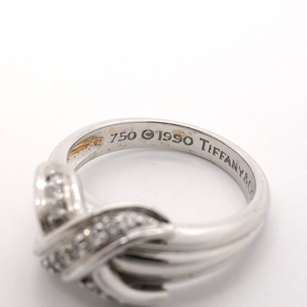 Tiffany & Co Ring Signature 18k White Gold Diamond — view 4