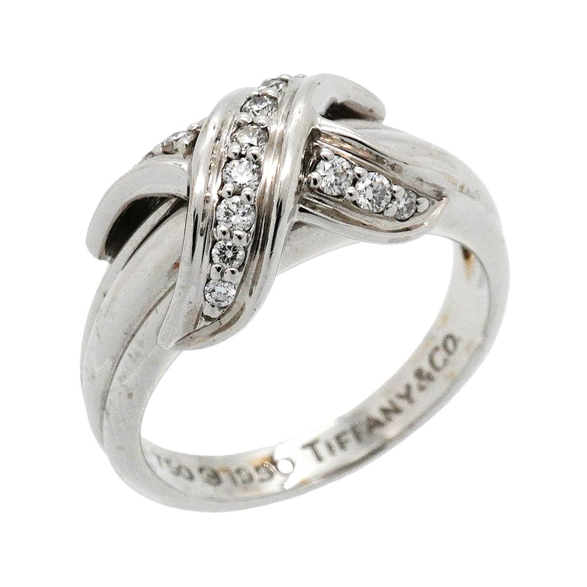 Tiffany & Co Ring Signature 18k White Gold Diamond