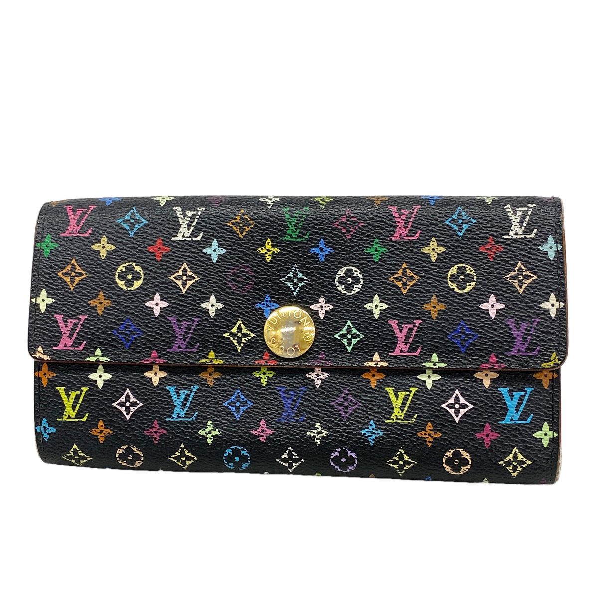 Louis Vuitton Wallet Monogram Multicolor Pochette Porte Monnaie Credit Noir