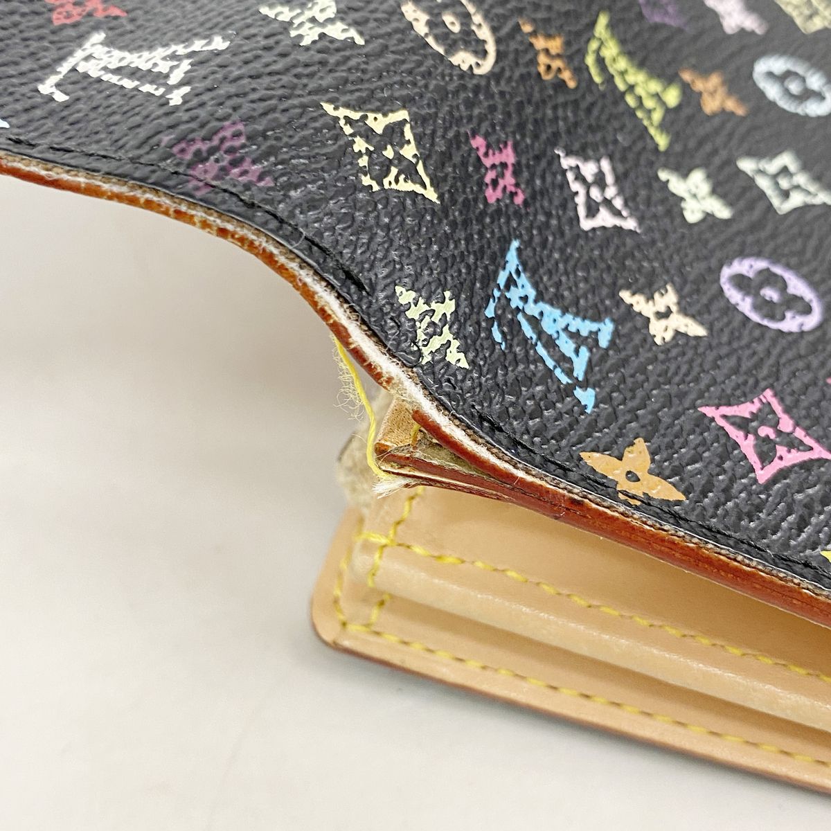 Louis Vuitton Wallet Monogram Multicolor Pochette Porte Monnaie Credit Noir — view 6