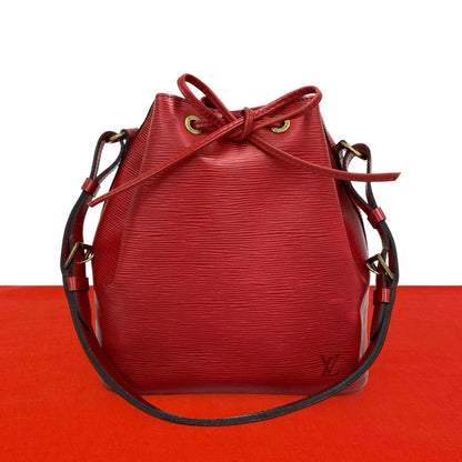 Louis Vuitton Vintage Petit Noe Epi Leather Drawstring Shoulder Bag Castilian