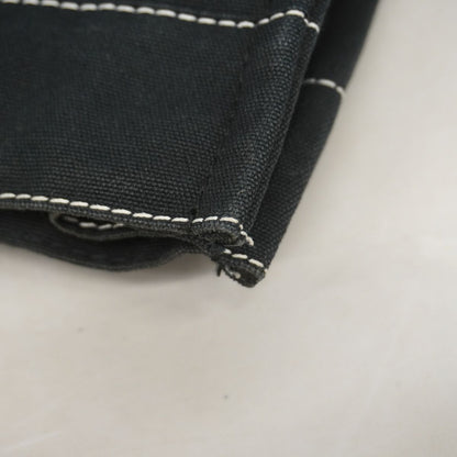 Hermes Tote Bag Deauville MM Canvas Black Silver — view 8