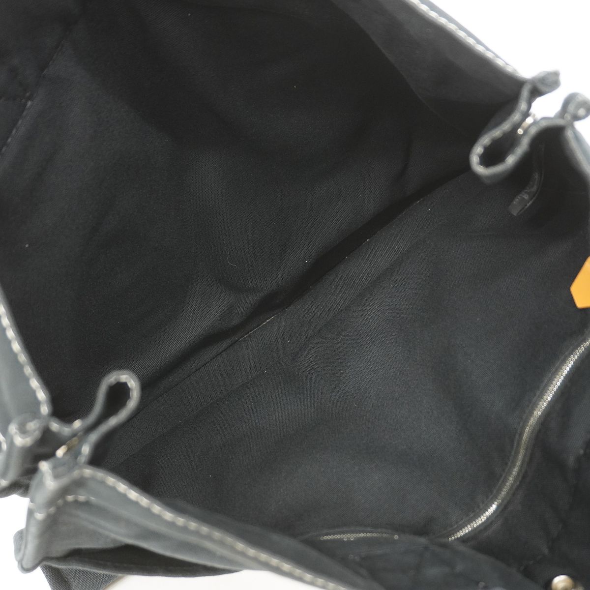 Hermes Tote Bag Deauville MM Canvas Black Silver — view 4