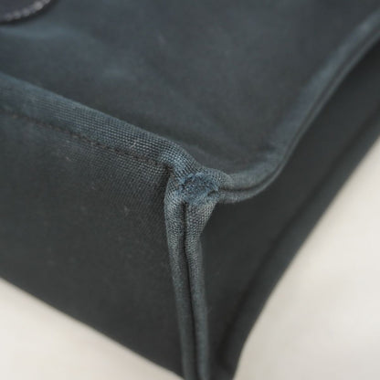 Hermes Tote Bag Deauville MM Canvas Black Silver — view 6
