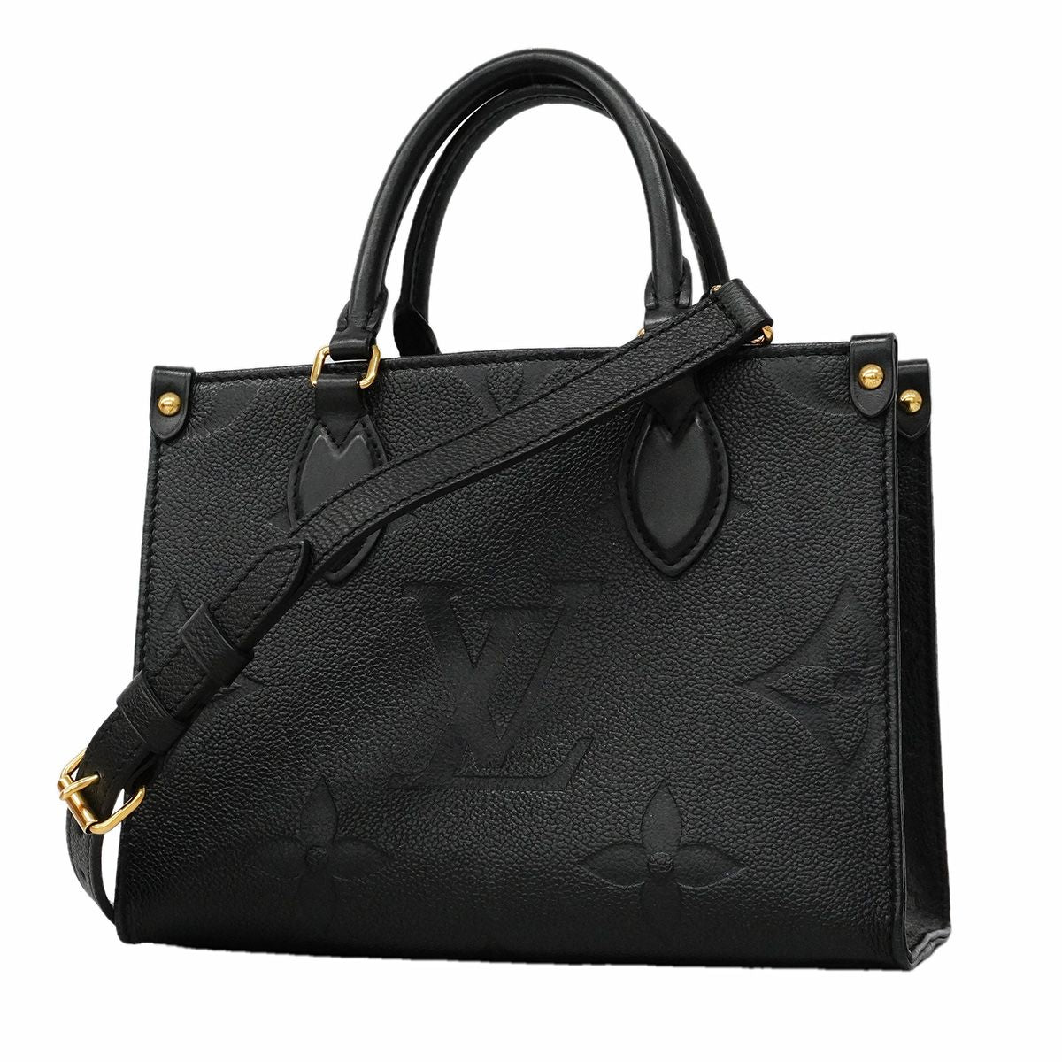 Louis Vuitton Handbag Monogram Empreinte On The Go PM Noir 2-Way Bag