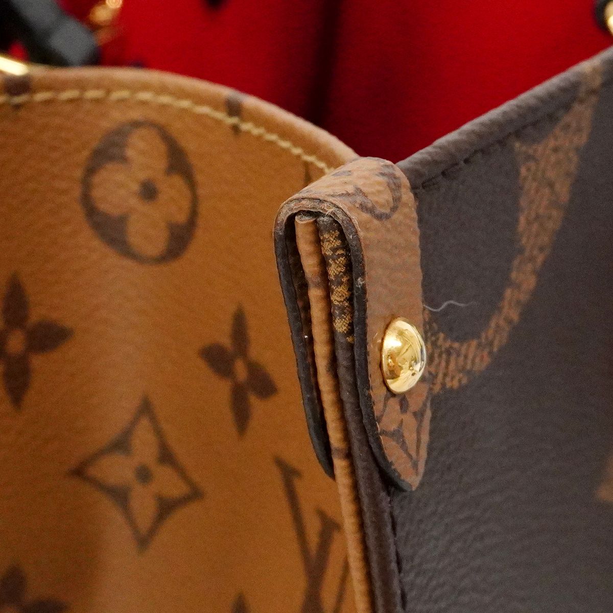 Louis Vuitton Tote Bag Monogram Giant Reverse On The Go MM Brown 2-Way — view 7