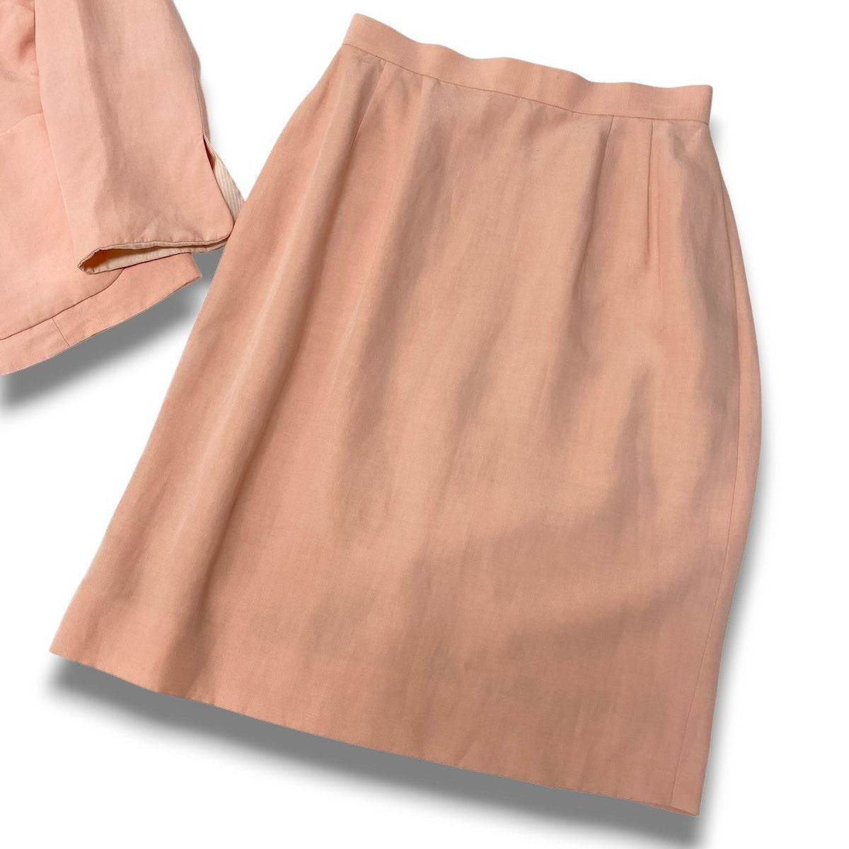 Dior Mademoiselle Skirt Set Jacket Pencil Round Collar Pink S — view 3