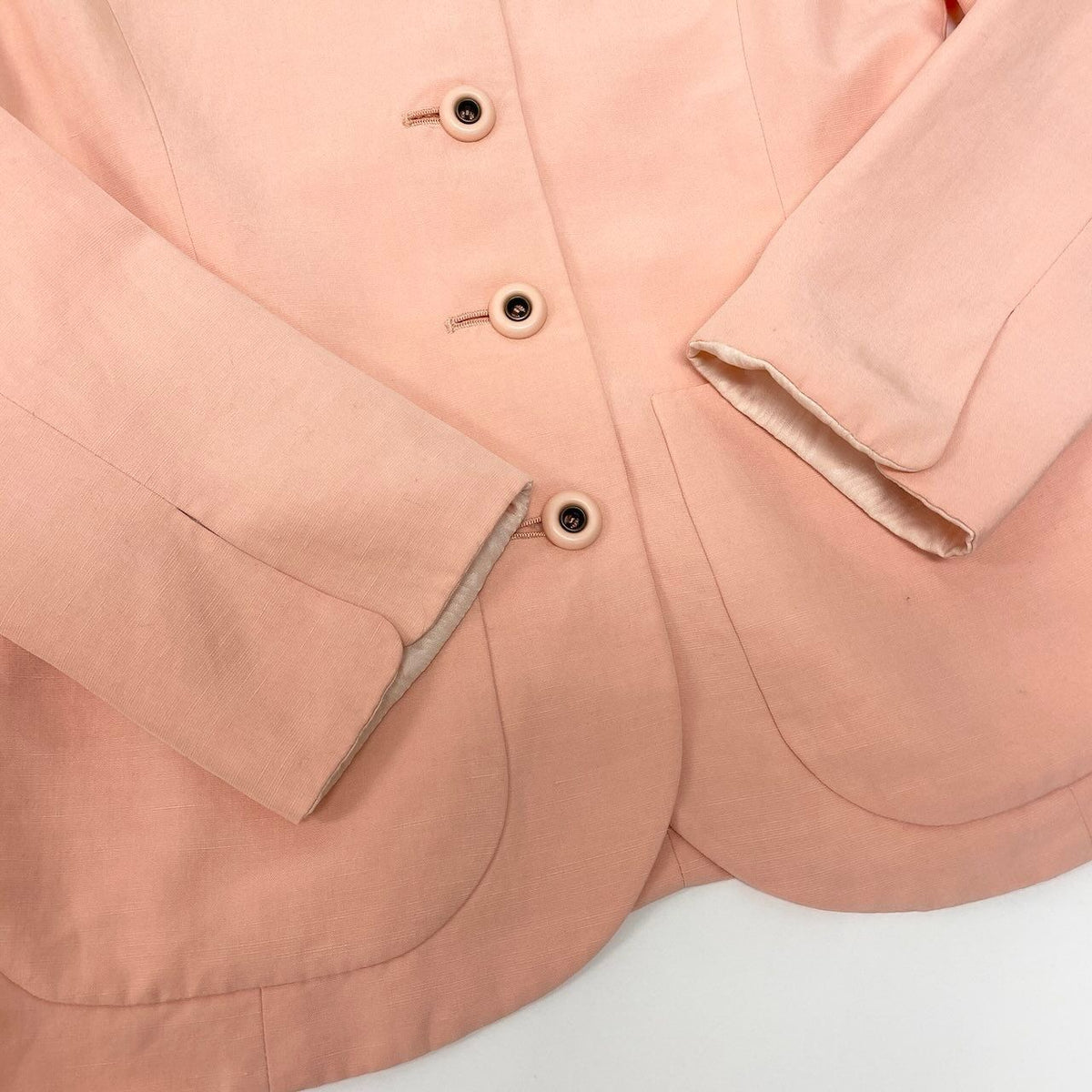 Dior Mademoiselle Skirt Set Jacket Pencil Round Collar Pink S — view 7