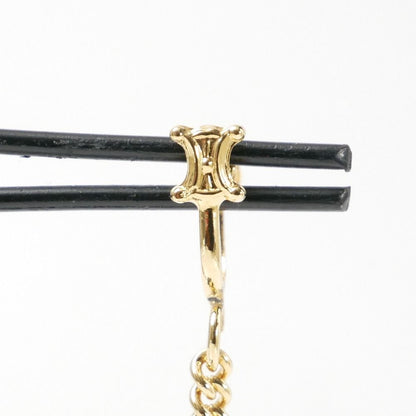 Celine Earrings Triomphe Macadam Heart Charm Rhinestone — view 5