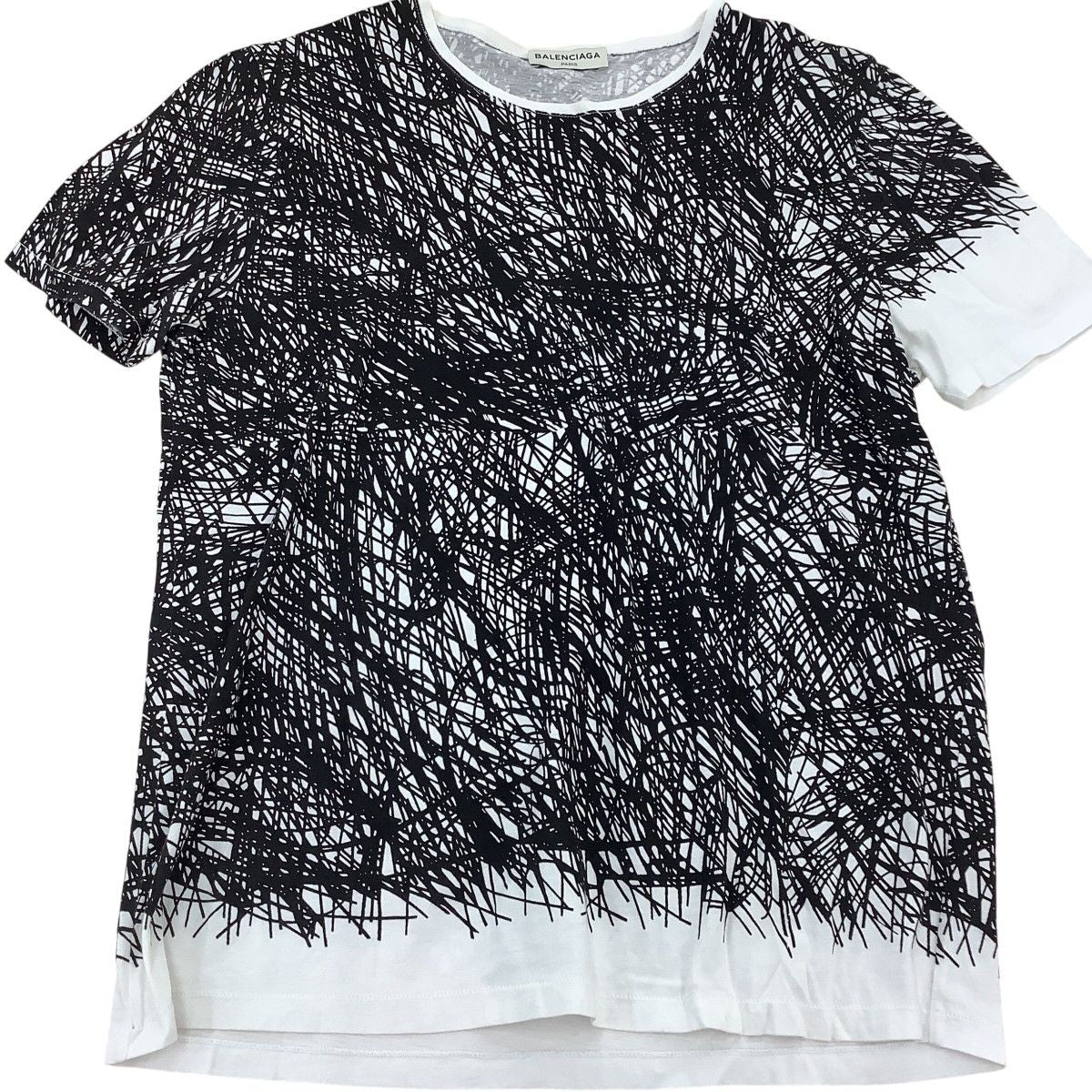 Balenciaga T-Shirt Black White XS