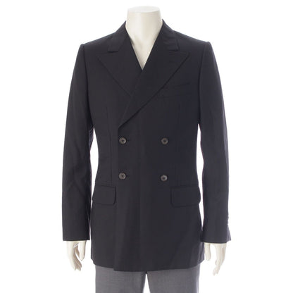 Saint Laurent Rive Gauche Tom Ford Era Wool Double Breasted Wide Lapel Stripe